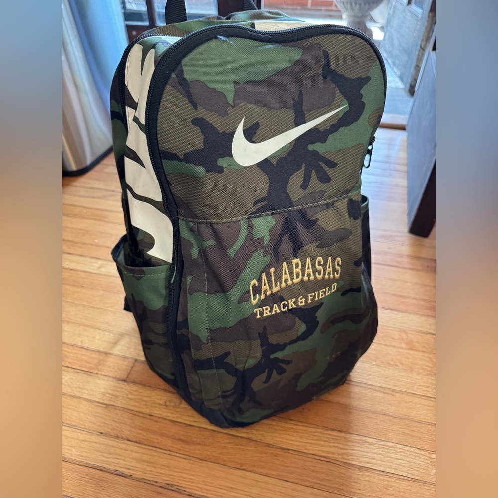 Nike Green and Black Camouflage Backpack